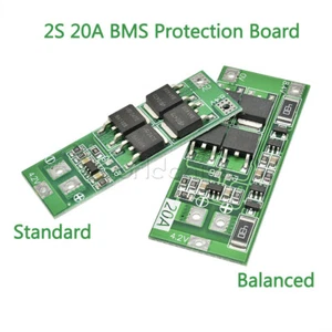 2S 20A 8.4V 18650 Li-ion Battery Charger BMS Protection Board Balanced Standard - Picture 1 of 25