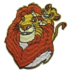Lion King Simba And Mufasa 3 1/2" Tall Embroidered Patch - Picture 1 of 2
