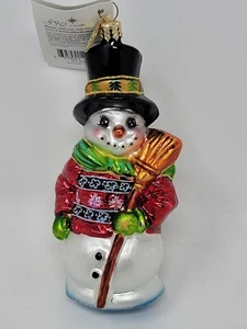 Limited Edition Christoper Radko “SHIVERY TIMBERS” Snowman Ornament - Picture 1 of 9