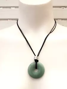 Green Aventurine Stone Necklace, Energy Stone, Minimalist Amulet - Picture 1 of 6