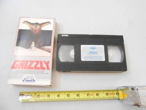 RARE 1982 GRIZZLY VIDEO CASSETTE TAPE VHS CULT MOVIE FILMS FILM HORROR MEDIA ENT - Picture 1 of 8