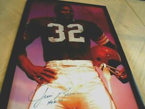 JIM (Jimmy) BROWN Signed (22"x32") Browns Canvas/Print/Photo -JSA Authenticated