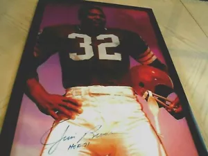 JIM (Jimmy) BROWN Signed (22"x32") Browns Canvas/Print/Photo -JSA Authenticated - Picture 1 of 4
