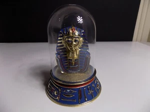 Franklin Mint The Mask Of Tutankhamun Sculpt #8575 Hand Painted With Glass Dome - Picture 1 of 6