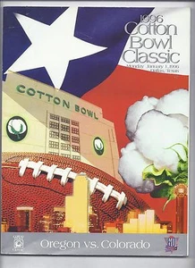 1996 Cotton Bowl Game Program Oregon Colorado - Picture 1 of 2