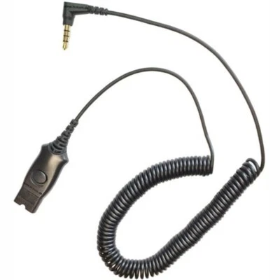 Plantronics IP10 3.5MM QD Coiled Cable MO300 for iPhone Blackberry Samsung & HTC - Image 1 of 2