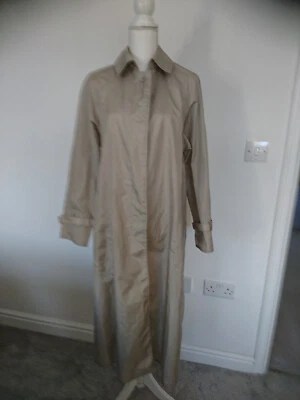 VINTAGE TOTES CRISP RUSTLY SHINY 100% NYLON LONG RAINCOAT UK 12[WILL FIT LARGER] - Image 1 of 4