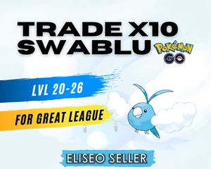 Trade Swablu x10 - Pokemon Swablu x10 GO - For Great League - Pre Altaria - Bild 1 von 2