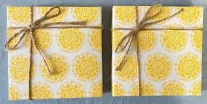 Amazon Gift Card Box Empty Yellow White Twine Lot of 2 NEW - Picture 1 of 3
