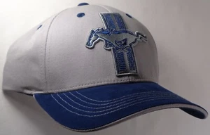 Hat Cap Licensed Ford Mustang Grey Navy Blue CF - Picture 1 of 2