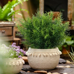 8 Bundles Artificial Grass Plant Fake Plastic Flower Faux Shrub Patio Home Decor - Picture 1 of 9