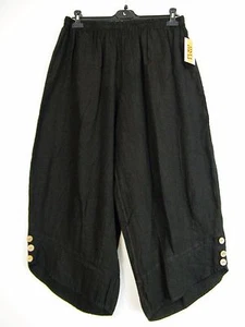 LAGENLOOK100% LINEN CROPPED PANTS IN 9 COLS SIZES :Plus:1(L) Plus 2(XL)Plus3(XXL