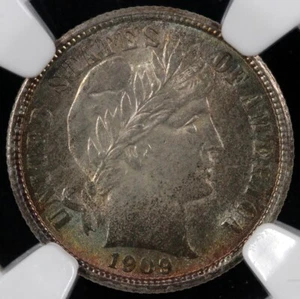 1909 10c Barber Dime NGC and CAC MS 65 - Picture 1 of 5