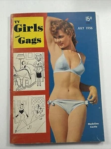 TV Girls and Gags July 1956 Vintage Risque Cartoons Madeline Castle Tina Tiffany - Picture 1 of 16