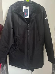 New Reebok ladies Waterproof Black Jacket Women Size M Parka RRP150 - Picture 1 of 13