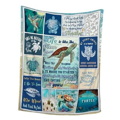 Manta Tortuga Marina para Mujer Tiro 40"x50"-Lanzamiento Talla para Niños Tortuga Regalos Foto 1 de 4