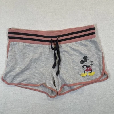 Pantalones Cortos Para Mujer Disney Parks Mickey Mouse Pantalones Cortos Gris Rosa Foto 1 de 4