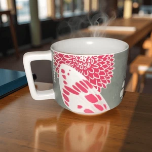 2009 Starbucks Fall Flora Limited Floral Butterfly 12oz Coffee Cup Mug - Picture 1 of 5