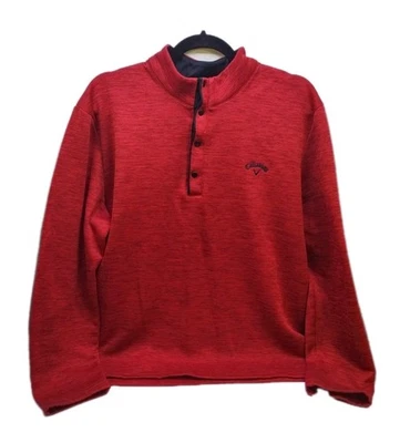 Callaway Golf Para Hombre Talla XL Pullover Rojo a Presión Manga Larga Sudadera Foto 1 de 4