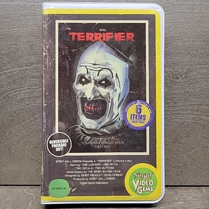 TERRIFIER VHS Spirit Halloween Video Gems Collector Box Exclusive Gift Set - Picture 1 of 5