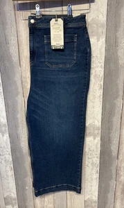 Fat Face Ladies Keswick Wide Leg Crop Jeans New with Tags Size 18 R RRP £59 - Picture 1 of 8