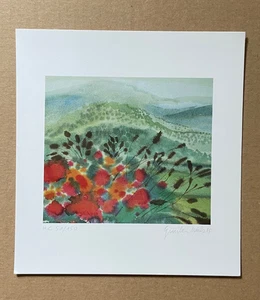 GUNTER WALTZ ORIGINAL SIGNED NUMBERED LITHOGRAPH AUSTRIAN ART SRI LANKA ARTWORK - Picture 1 of 5
