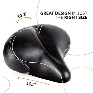 Bikeroo Oversized Bike Seat Compatible with Peloton Exercise or Road Bikes - Picture 1 of 3