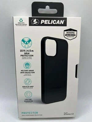 Pelican Protector Series Case For iPhone 13 (6.1") and iPhone 14 (6.1") - Black - Image 1 of 4