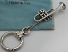 Vintage Tiffany Co Sterling Silver Trumpet Charm Key Ring Keychain Scarce