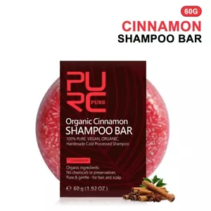 Organic Cinnamon Shampoo Bar Smoothing Nourishing Hair Care Scalp Treatment Soap - Picture 1 of 13