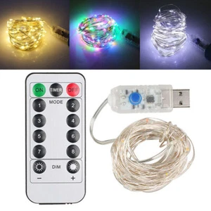 5M 20M LED String Fairy Lights USB Powered Copper Wire Xmas Wedding Party Light - Picture 1 of 22