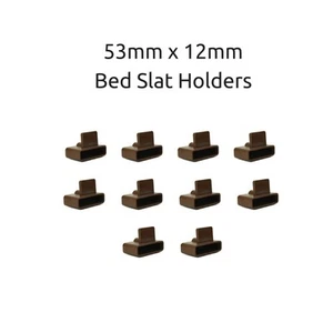 53mm x 12mm Depth Single Bed Slat Holders / Caps for Wooden Bed Frames- Brown - Picture 1 of 5