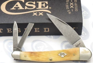 Case XX USA 2014 Stamp 6355 WH DAM Seahorse Whittler - Damascus Blades - MINT - Picture 1 of 15
