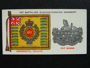 Nº29 1st BATT GLOUCESTERSHIRE REGIMIENTO Estándares de Regimiento e Insignias de Gorra Jugadores 1930 - Imagen 1 de 1