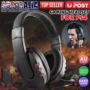 3.5mm Gaming Headset Headphone with Microphone for PC Laptop Sony PS4 Xbox One - Picture 1 of 9