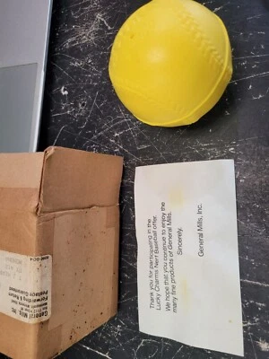 Vintage Official 1980's Made In USA Yellow NERF Foam Baseball Rare General Mills - Image 1 of 4