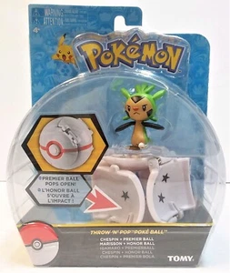Pokemon - Chespin & Premier Ball - Throw N Pop Poke Ball - Tomy 2016 - Bild 1 von 10