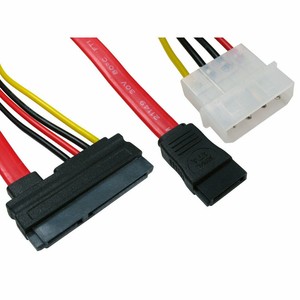 50cm SATA Combo 15 Pin Power and 7 pin Data Cable 4 pin Molex to Serial ATA Lead