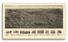 Bird's Eye View 1924 Pearl River New York Vintage City Map - 20x36