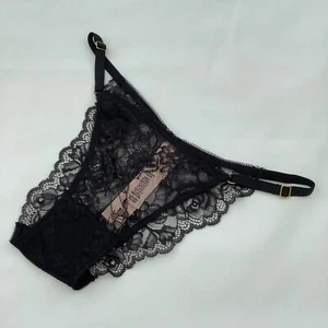 Victoria's Secret Very Sexy Black Delicate Lace Brazilian Panties - Size XS BNWT - Picture 1 of 3