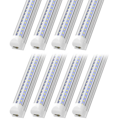 8 Pack LED Shop Light Fixture 40W Linkable 6500K T8 4FT Ceiling Tube Light Bulbs - Image 1 of 4