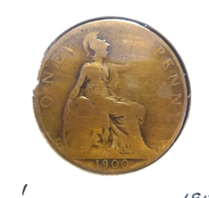 UK  1900   1 Penny * Queen Victoria   * 👀 - Picture 1 of 2