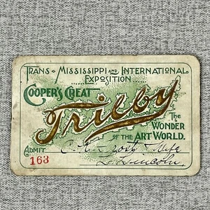 Trans-Mississippi Expo Cooper’s Great Trilby 1898 - The Wonder Of The Art World - Picture 1 of 4