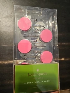 Juego de 12 ganchos para cortina de ducha Kate Spade New York arco de grosgrain rosa #3290059ZZ - Imagen 1 de 2