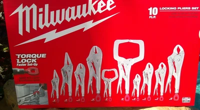 Milwaukee 48-22-3690  10 pc Torque Lock™ Locking Pliers Set  ✅SEALED NEW ✅ - Image 1 of 4