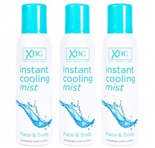 3 X XBC Instant Cooling Mist Spray Face & Body Holiday Summer Cool 150ml