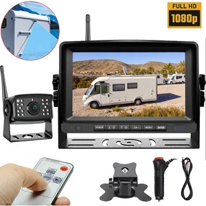 AHD Digital Wireless Backup Camera 7" Monitor Kit for Truck RV Trailer Reverse - Picture 1 of 24