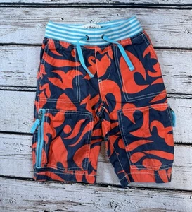 Mini Boden TECHNO Soft Waistband Shorts Boys 4t 4y Blue Orange Pockets - Picture 1 of 3