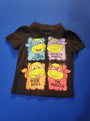 NICKELODEON 男孩短袖 NINJA TURTLE 衬衫,尺寸 3T — 第 1/4 张图片