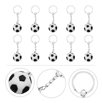  10 Pcs Football Keychain Lovers Mini Keyring Keyrings Pendant Hanging Prop - Imagen 1 de 4